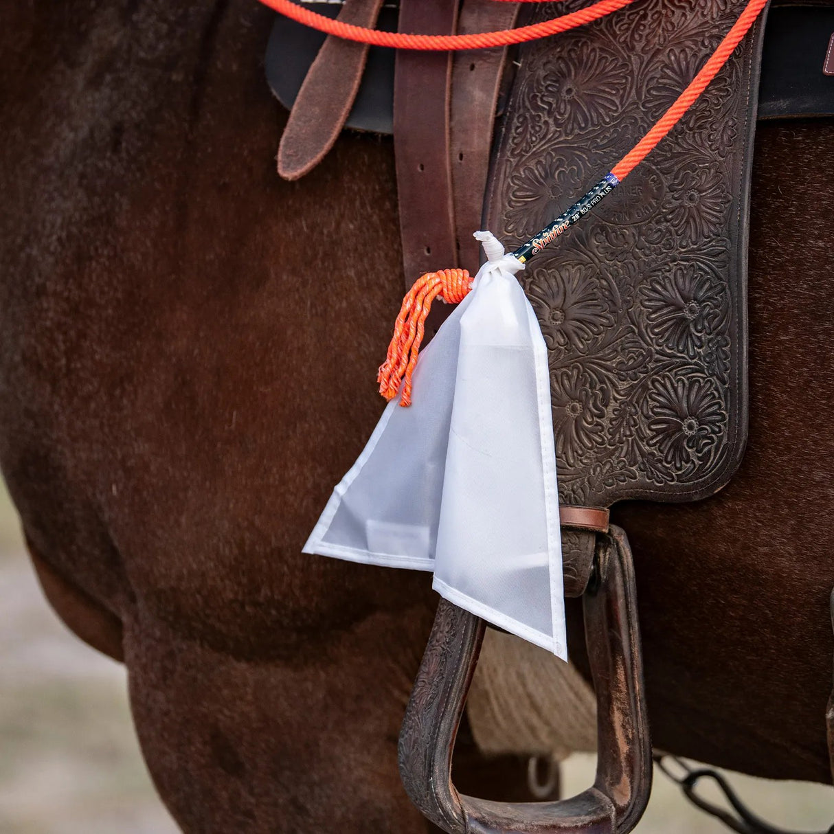 Rattler Ropes White Breakaway Flag- Single