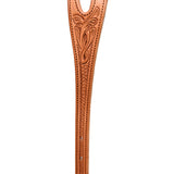 Coolhorse Leather Mini Basket and Floral Tooled Slot Ear Headstall with Silver Sinclair Buckle