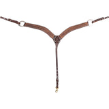 Martin Saddlery 2"  Weathered Antique Basket Stamped Breast Collar