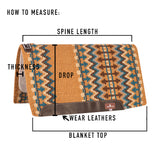 Cashel 1/2'" Casa Zia 34"X38" Saddle Blanket- Brown
