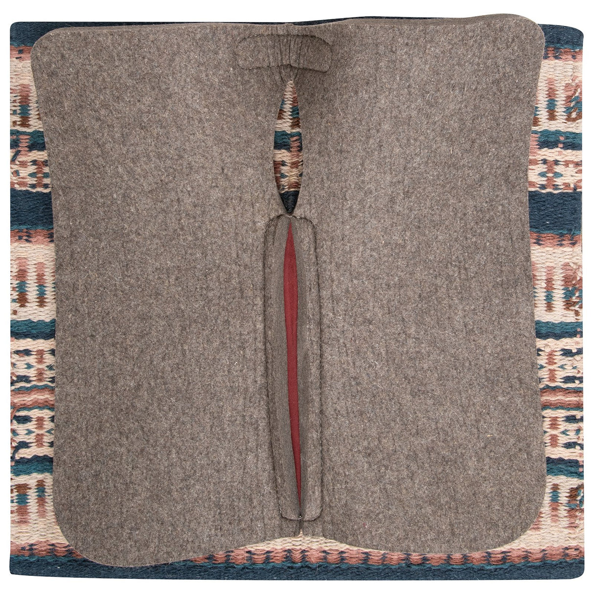 Classic Equine 32"X34" 1/2" Blanket Top Saddle Pad- Navy/Peacock