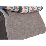 Classic Equine 32"X34" 1/2" Blanket Top Saddle Pad- Navy/Peacock