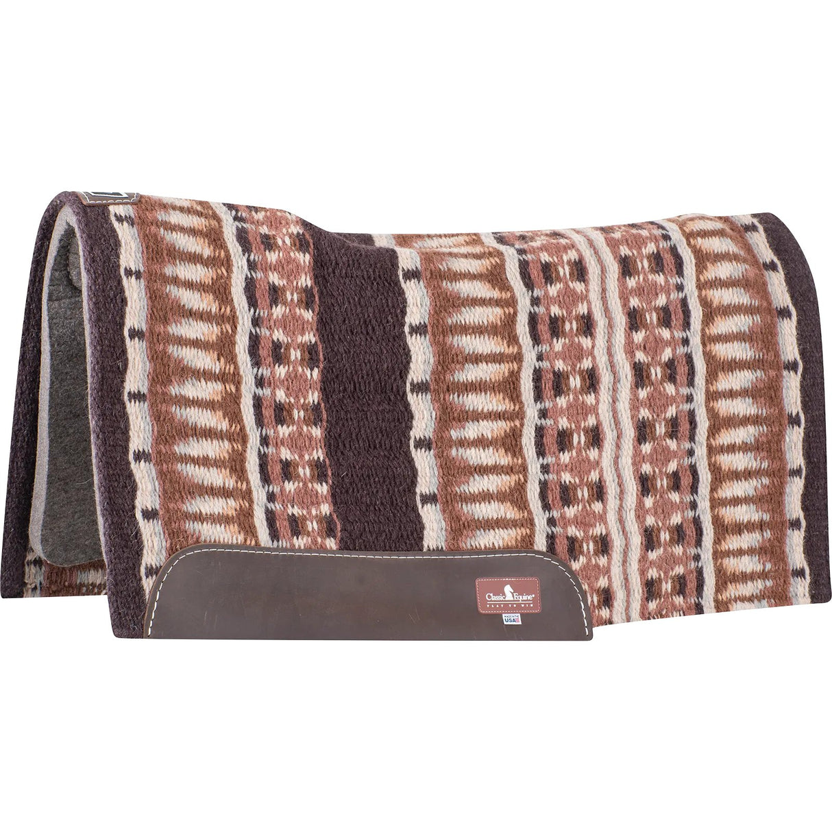 Classic Equine 34"X38" 1/2" Blanket Top Saddle Pad- Coffee/Cashmere