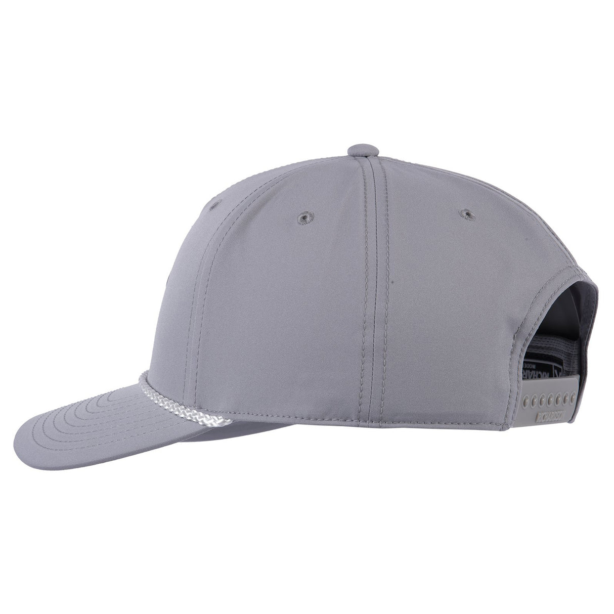 Classic Equine Grey 5 Panel Snapback Cap with Embroidered Logo