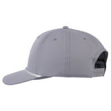 Classic Equine Grey 5 Panel Snapback Cap with Embroidered Logo