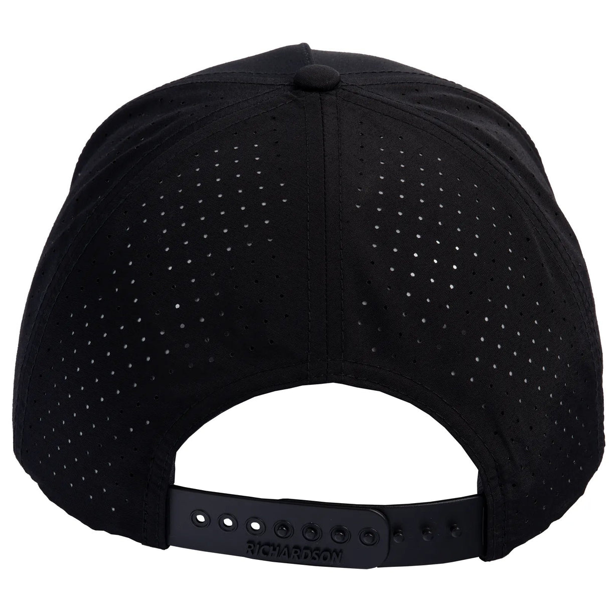 Classic Ropes Black Performance Snapback Cap with Black Embroidered Logo