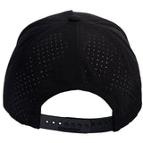 Classic Ropes Black Performance Snapback Cap with Black Embroidered Logo