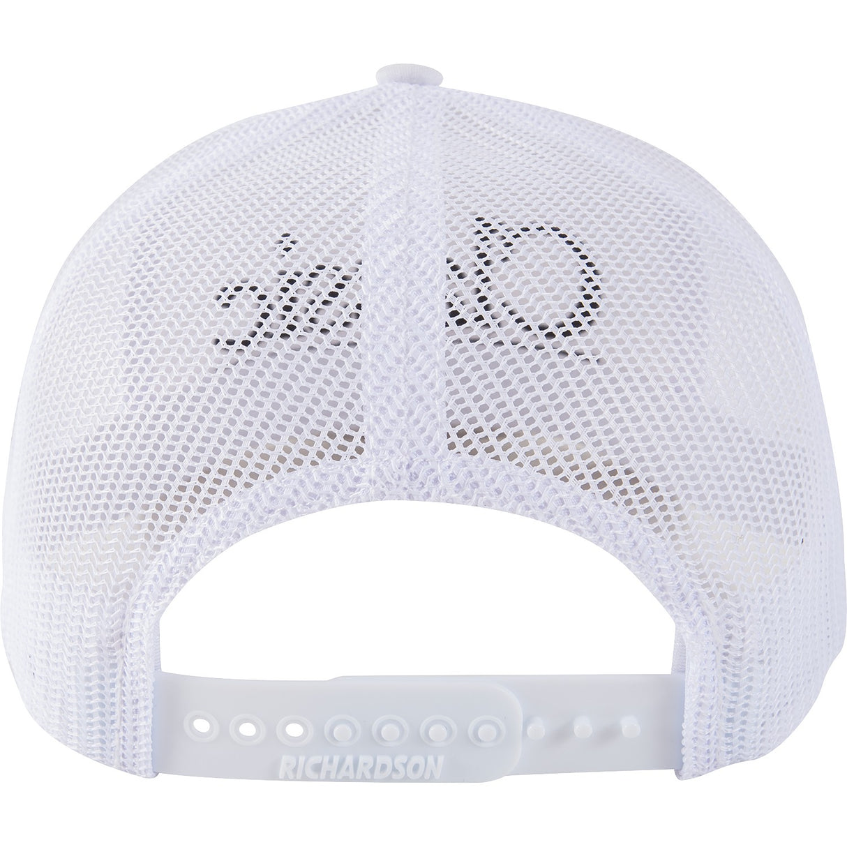 Classic Ropes Large Embroidered Logo Snapback Cap- White on White