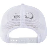 Classic Ropes Large Embroidered Logo Snapback Cap- White on White