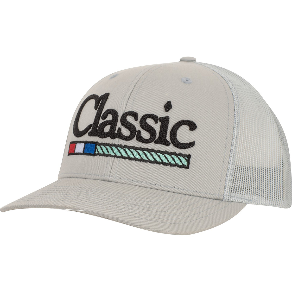 Classic Ropes Tan Mesh Cap with Large Chain Stitched Logo