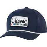Classic Ropes Navy 5 Panel Snapback Cap with Patch