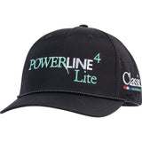 Classic Ropes Black Performance Snapback Cap with Powerline Lite Embroidered Logo
