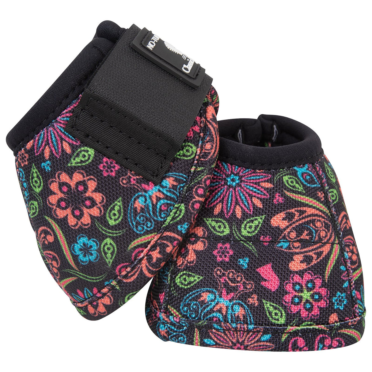 Classic Equine Dyno Turn Designer Bell Boots- Neon Flower
