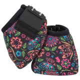 Classic Equine Dyno Turn Designer Bell Boots- Neon Flower