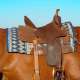Classic Equine 3/4" ESP Contour Saddle Pad 32"x34"- Navy/Aqua