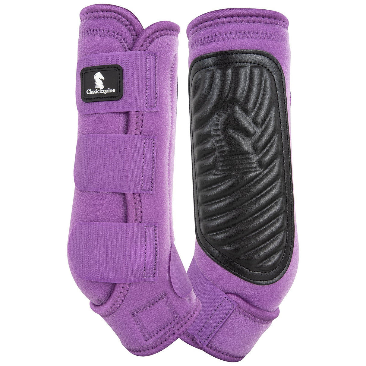 Classic Equine Classic Fit Front, Hind, and Bell Boot Combo Pack- Violet Purple