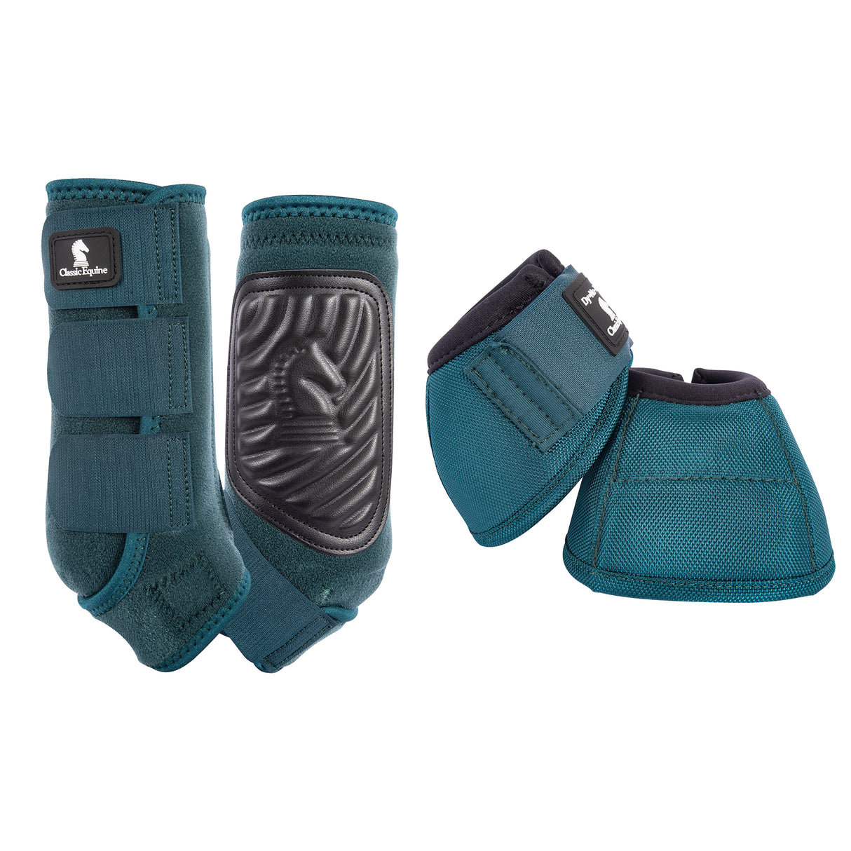 Classic Equine Classic Fit Front and Bell Boot Combo Pack- Dragonfly