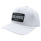 Coolhorse Light Gray Rope Cap with Black License Plate Patch