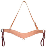 Coolhorse Leather Roughout Tripping Breast Collar with Wither Strap Handmade in Amarillo, TX