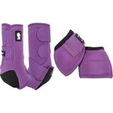 Classic Equine Legacy2 Front and Bell Boots Combo Pack- Violet Purple