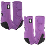 Classic Equine Legacy2 Front and Hind Boots Combo Pack- Violet Purple
