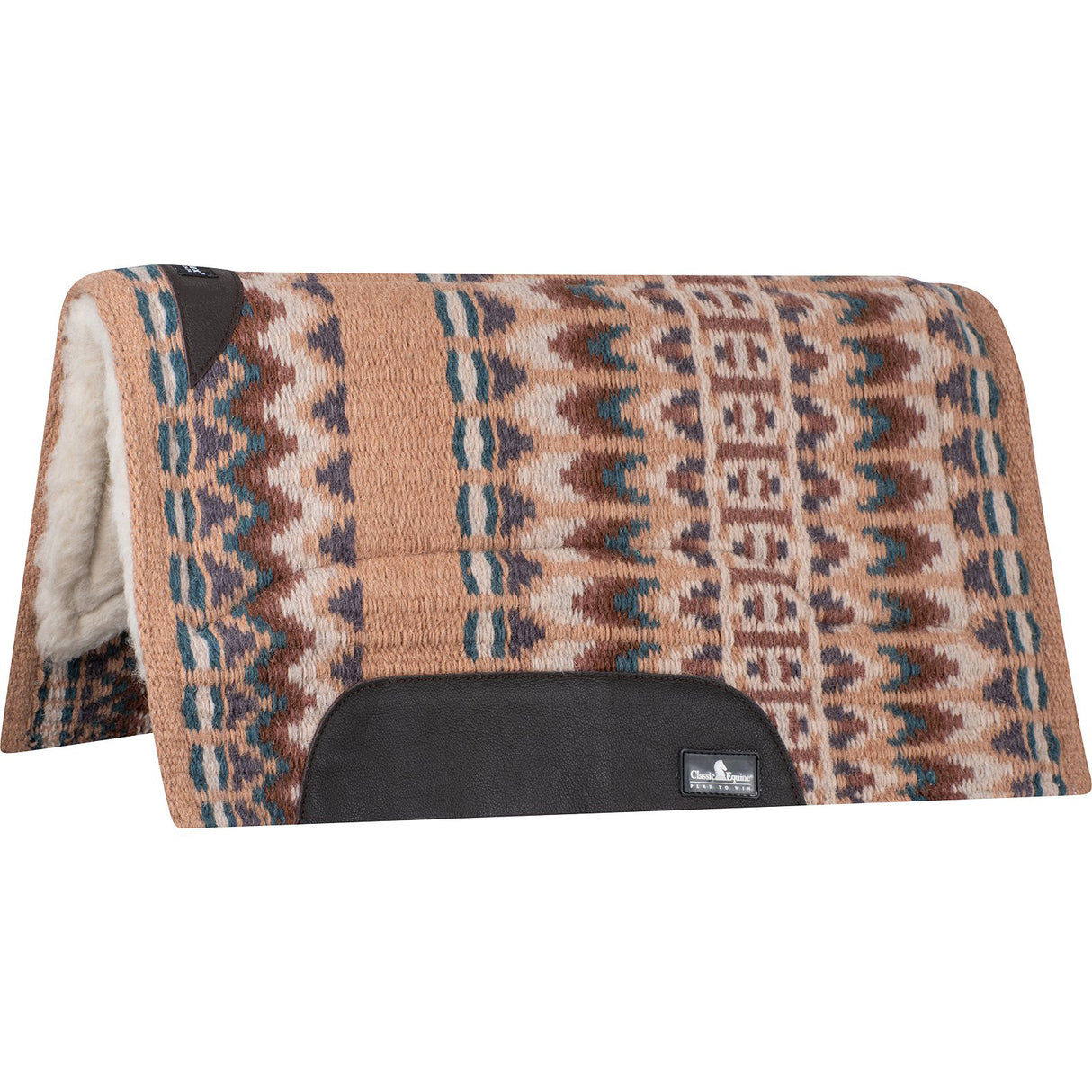 Classic Equine Sensorflex Saddle Pad 32" X 34"- Fawn/Peacock