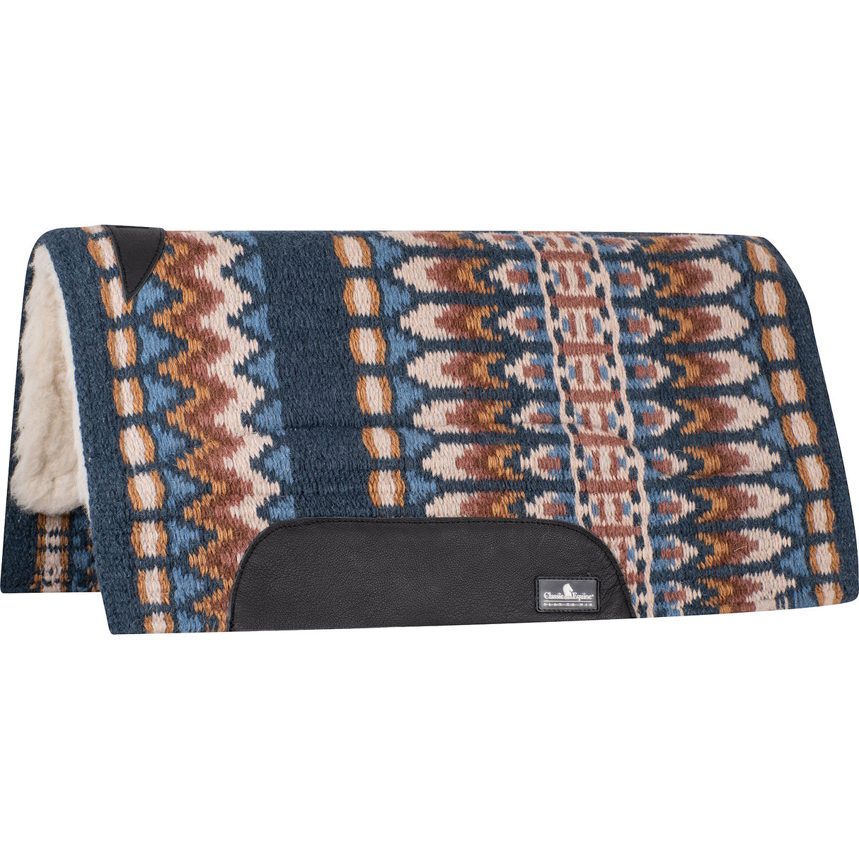 Classic Equine Sensorflex Saddle Pad 32" X 34"- Navy/Buckskin