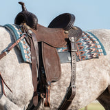Classic Equine Sensorflex Saddle Pad 32" X 34"- Peacock/Cashmere
