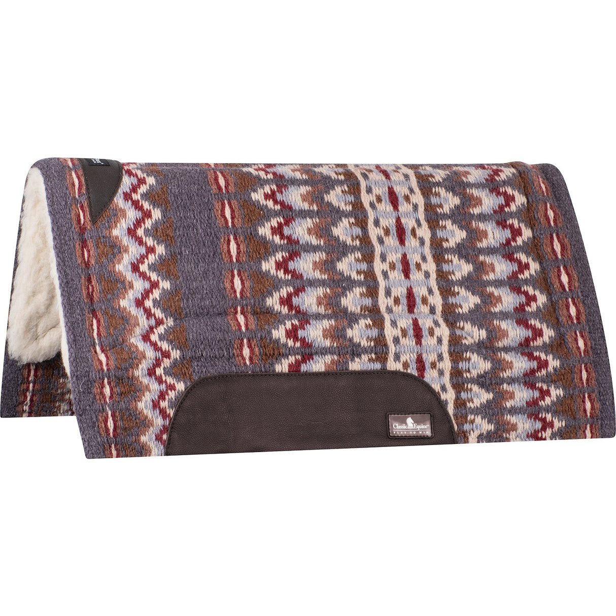 Classic Equine Sensorflex Saddle Pad 32" X 34"- Slate/Russet