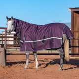 Classic Equine 10K Cross Trainer Turnout Blanket w/ Attached Hood- BlackBerry