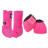 Classic Equine Flexion by Legacy Front & Bell Boot Combo Pack- Hot Pink