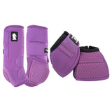 Classic Equine Flexion by Legacy Front & Bell Boot Combo Pack- Violet Purple