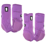 Classic Equine Flexion by Legacy Front and Hind Boots Combo Pack- Violet Purple