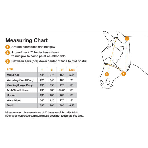 Cashel Crusader Average Horse Sized Long Nose Fly Mask With Ears