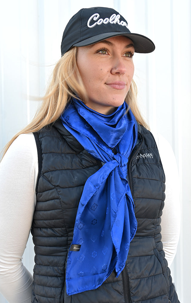 Rodeo Drive 42"x42" Cobalt Jacquard XL Wild Rag