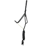 Classic Equine Rope Nose Halter with Lead- Black
