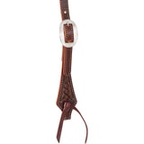 Martin Saddlery Weathered Antique Basket Stamped Browband Headstall
