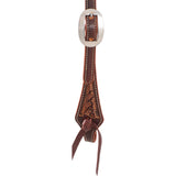 Martin Saddlery Weathered Antique Basket Stamped Slip Ear Headstall