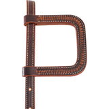 Martin Saddlery Weathered Antique Basket Stamped Slip Ear Headstall