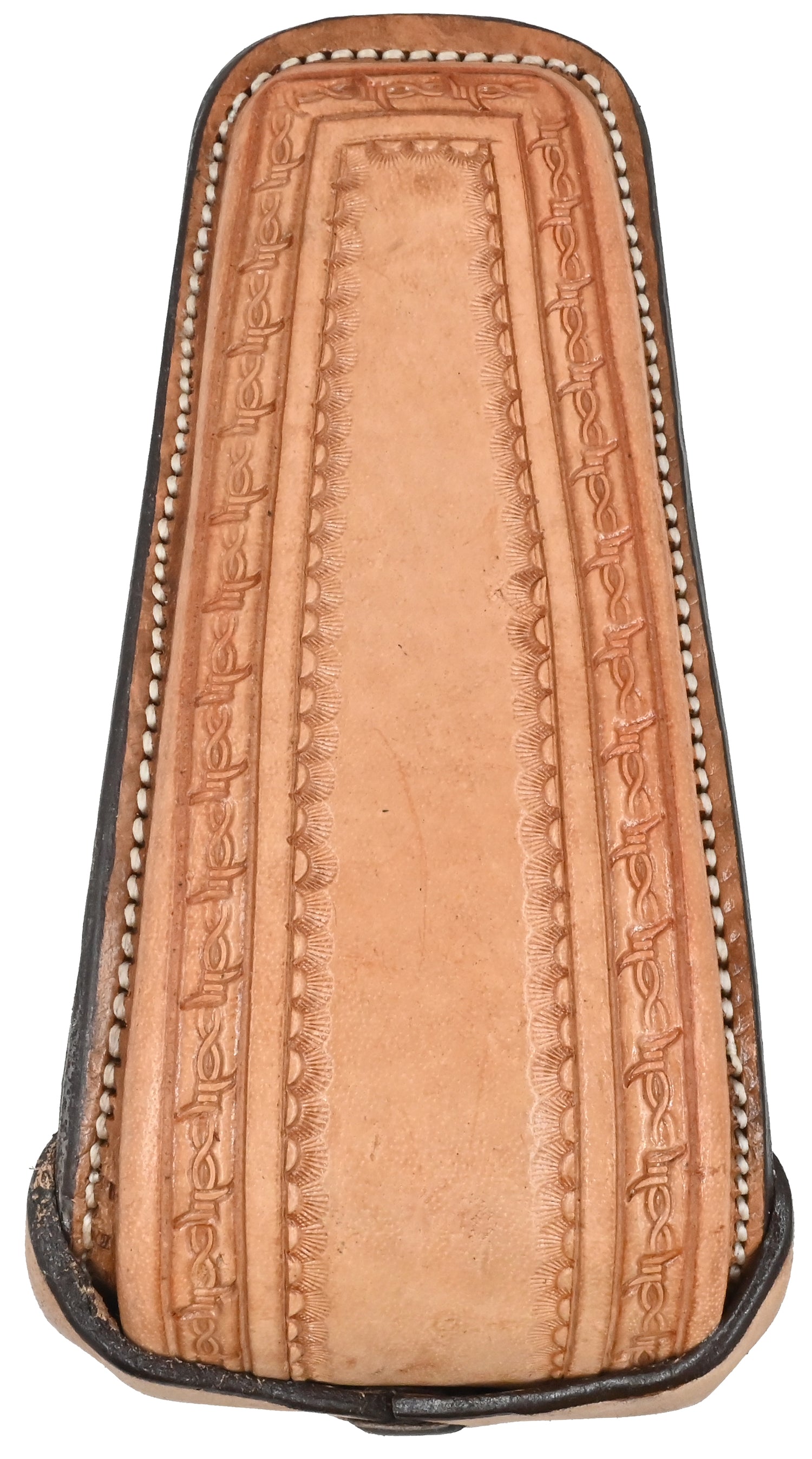 Jerry Beagley Smooth out Leather Covered Roper Stirrup Barbed Wire Bo