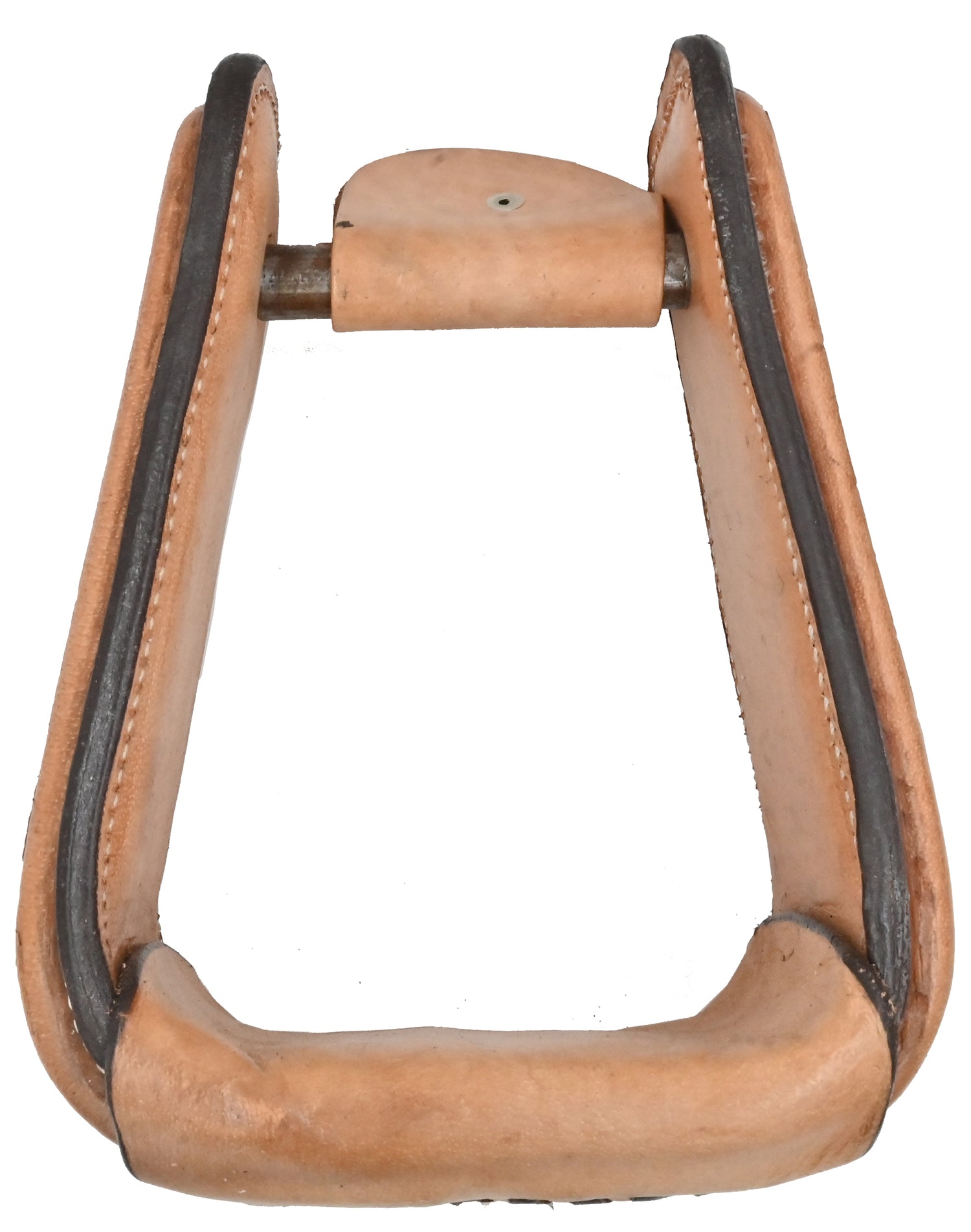 Jerry Beagley Smooth out Leather Covered Roper Stirrup Barbed Wire Bo