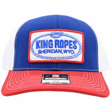 King Ropes Red, White and Blue Mesh Snapback Cap