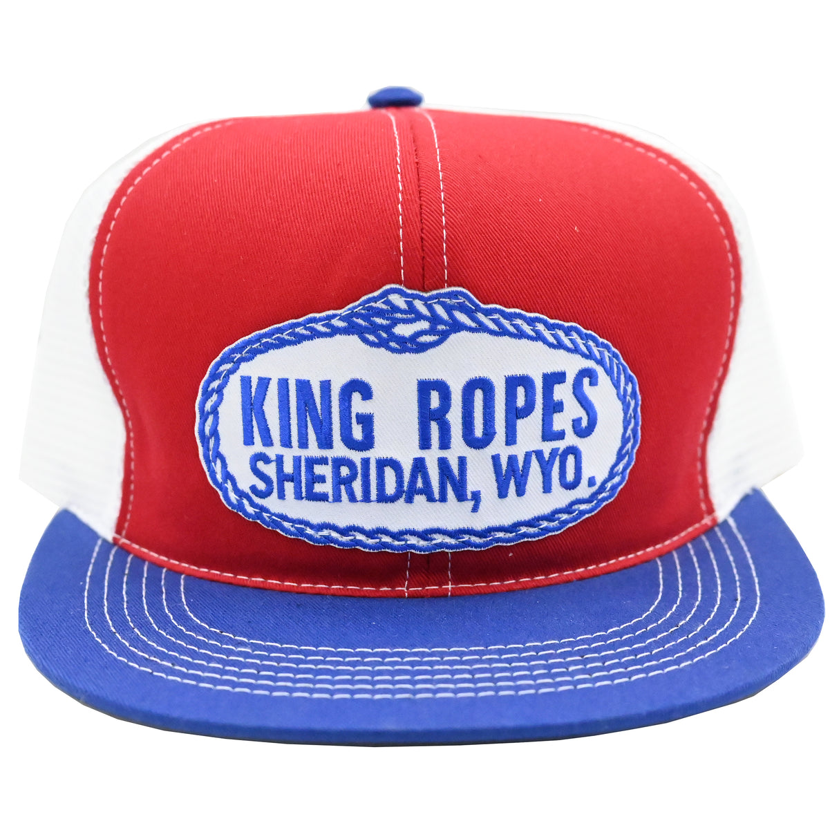 King Ropes Red White and Blue Mesh Trucker Cap