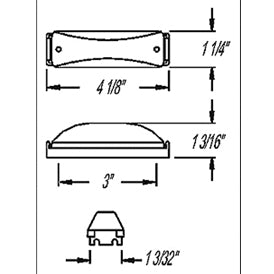 Optronics Red LED Thin Line MRK/CLR Light