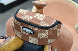 Weaver Leather Saddle Pouch- Checkerboard
