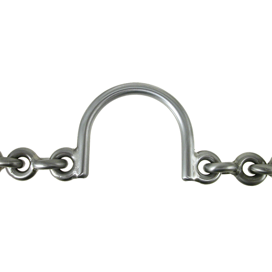 Metal Chain Bit Tom Balding Ported Chain Bit with Brown Finish and Silver Dots