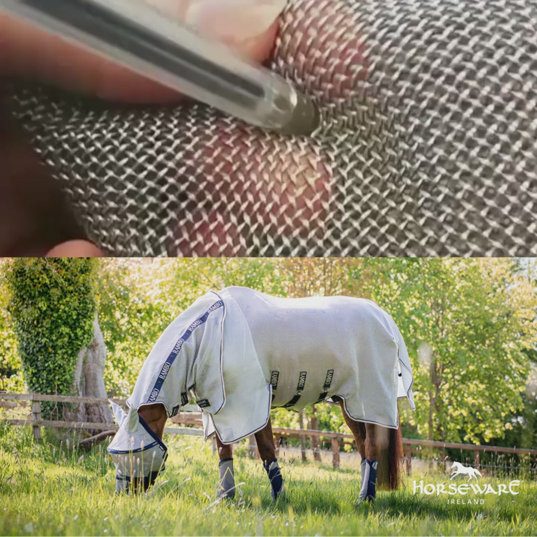 Horseware Rambo Protector Fly Sheet- Silver/Navy/White/Beige