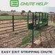 Chute Help Easy Exit Stripping Chute with Ramp (Front Exit)