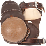 Classic Equine Pro Reiner Chocolate Leather Skid Boots With Buckle Closure