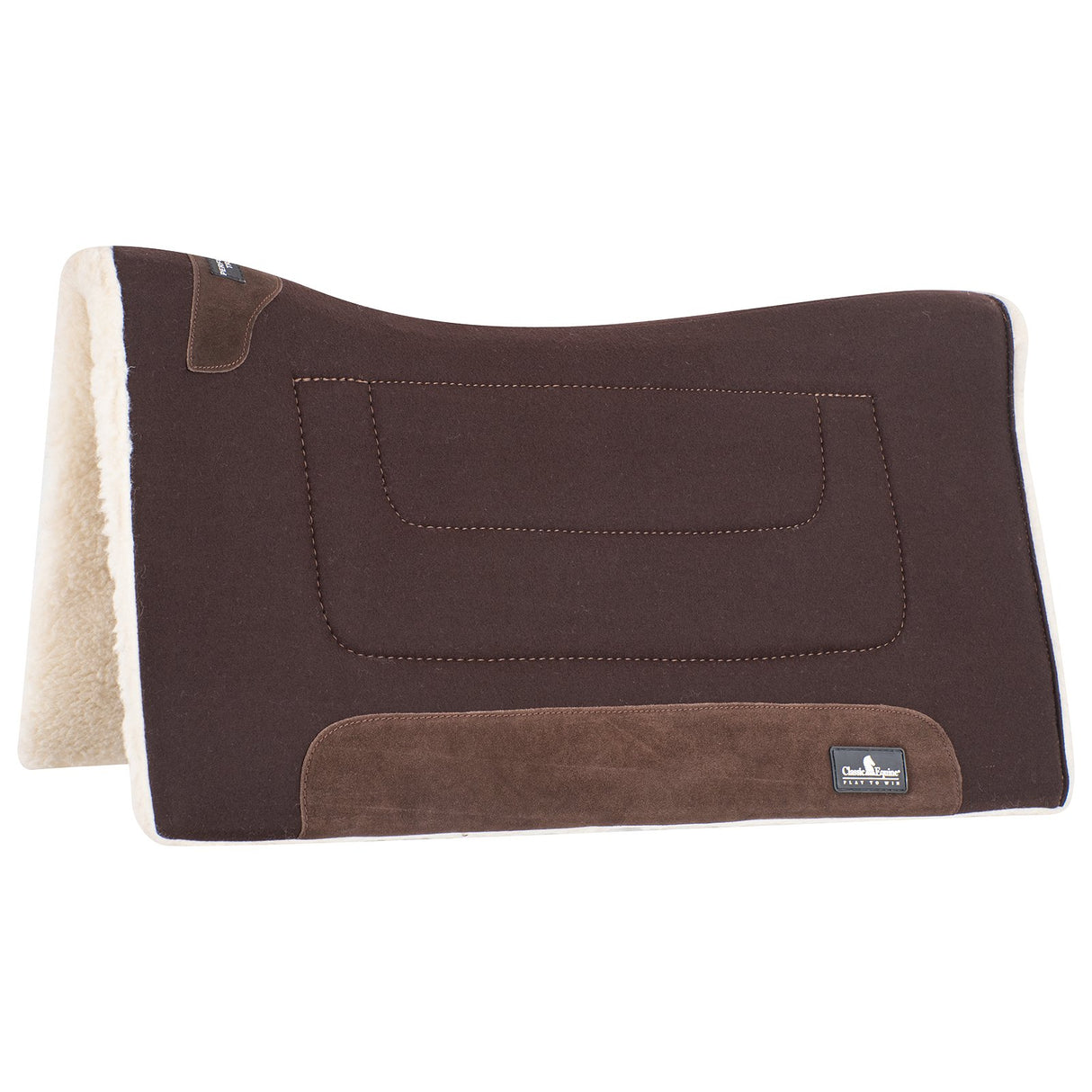 Classic Equine 3/4" Felt Top Performance Trainer Saddle Pad- Coffee